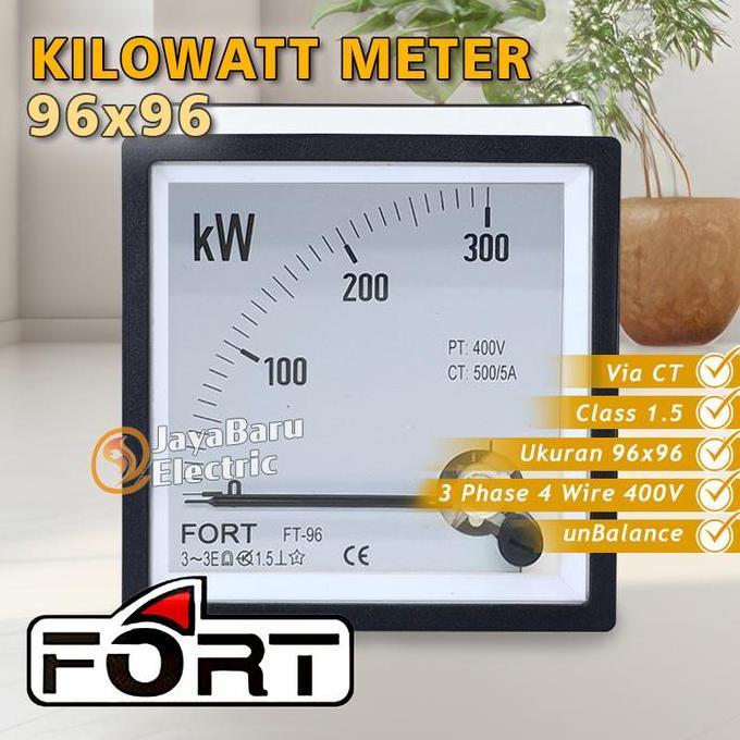 Jual Kilowatt Kw Meter Kwmeter Analog Fort 96X96 Premium | Shopee Indonesia