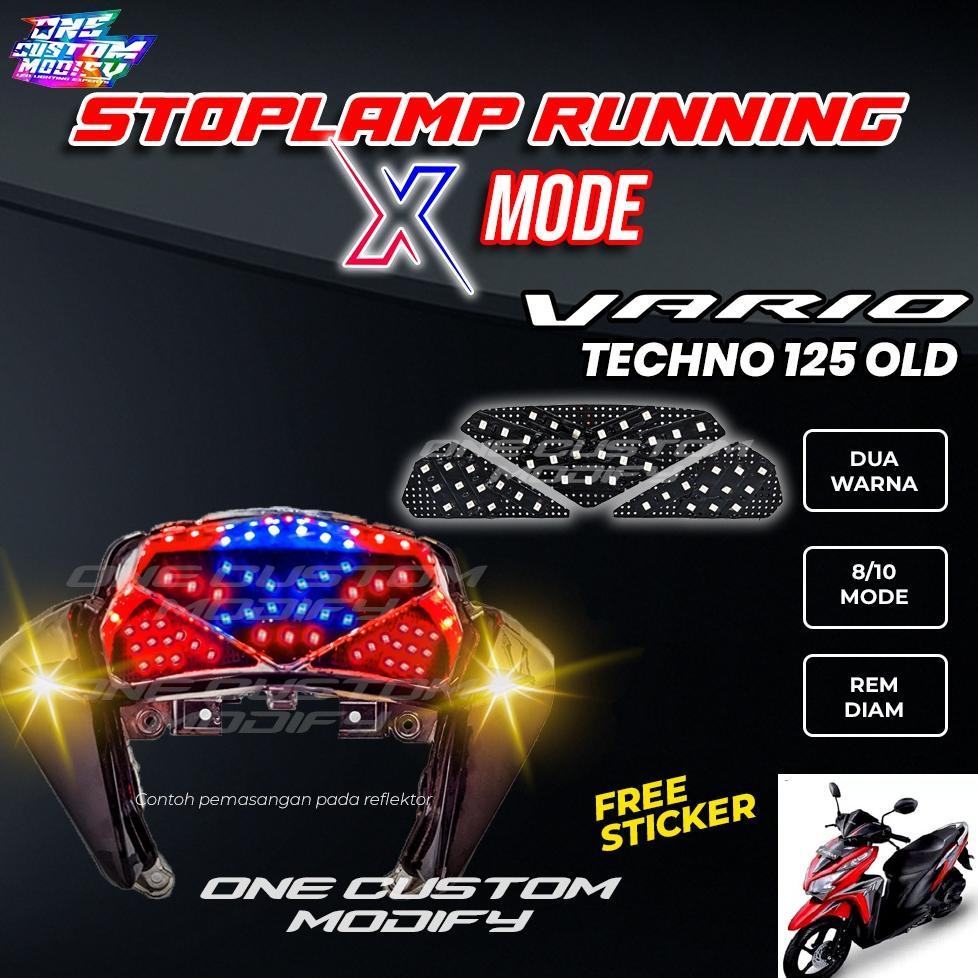 Jual Stoplamp Running X Mode Vario techno 125 KZR Lampu Rem LED Motor ...