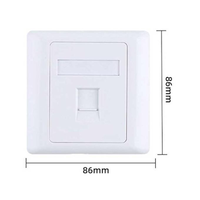 Jual WODRUFT Wall Face Plate Lan Rj45 Faceplate Outbow Rj45 1port/2port ...