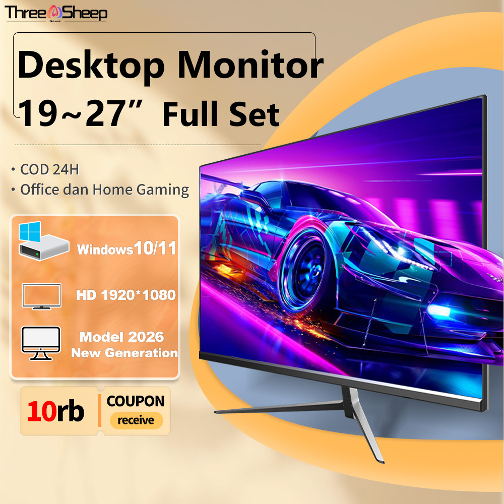 TSN Monitor 19 inch Gaming Monitor 22 inch Monitor khusus IPS 178 1080p 60HzHDMI/VGA Monitor PC