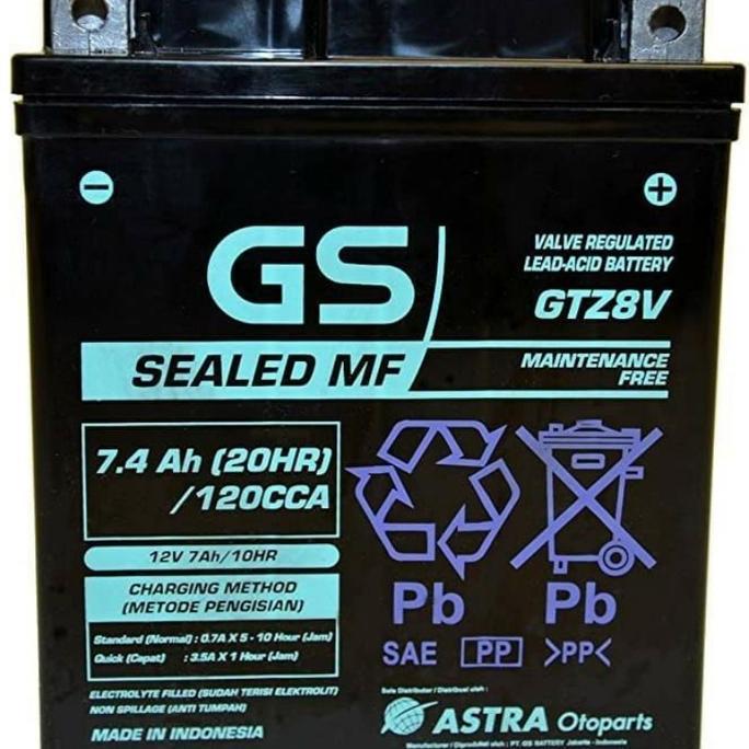 Jual Aki Motor Yamaha R25, MT25 GTZ8V GS Astra Original Aki Kering ...