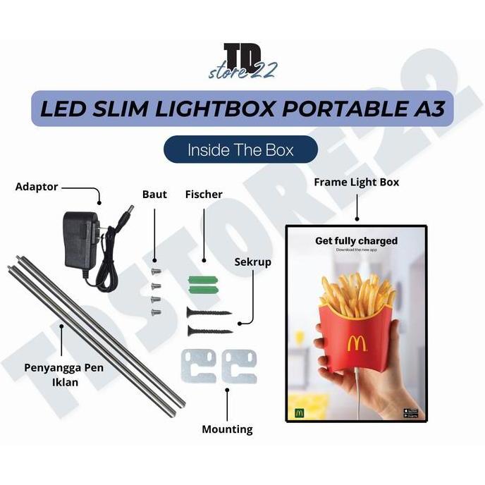 Jual Slim Light Box LED A3 - Lampu Display Frame Poster Neon Box LED ...