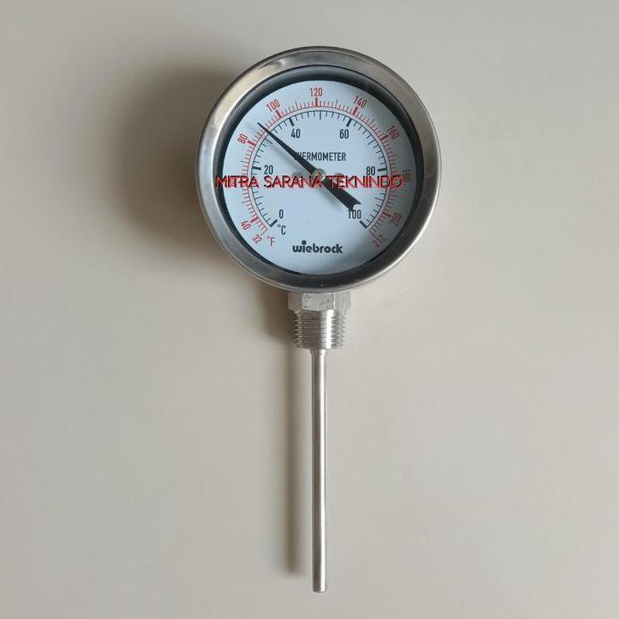 Jual Ready Thermometer model raket stainless 100 derajat 2 1/2