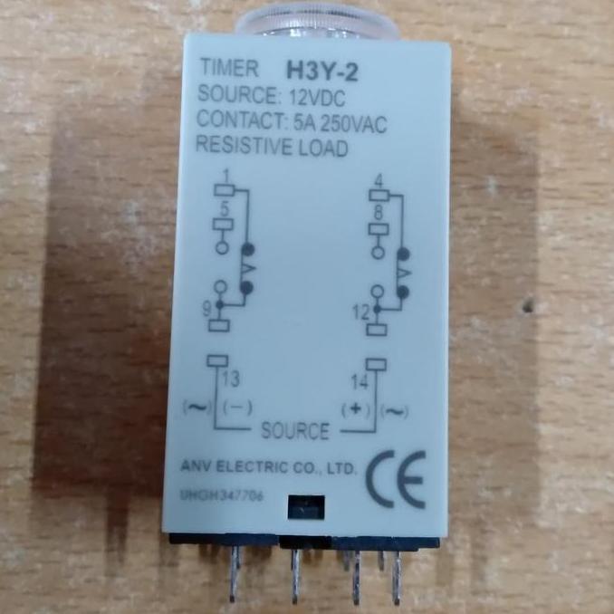 Jual Timer Relay H3Y-2 H3Y2 H3Y 2 60S 60 Detik 3M 12V Dc Anv Atau ...