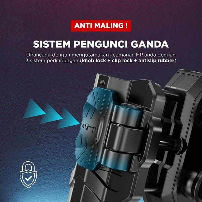 Jual Evogrip EP300 Bracket HP Roda Anti Getar Gagang Besi Rotasi 720 ...