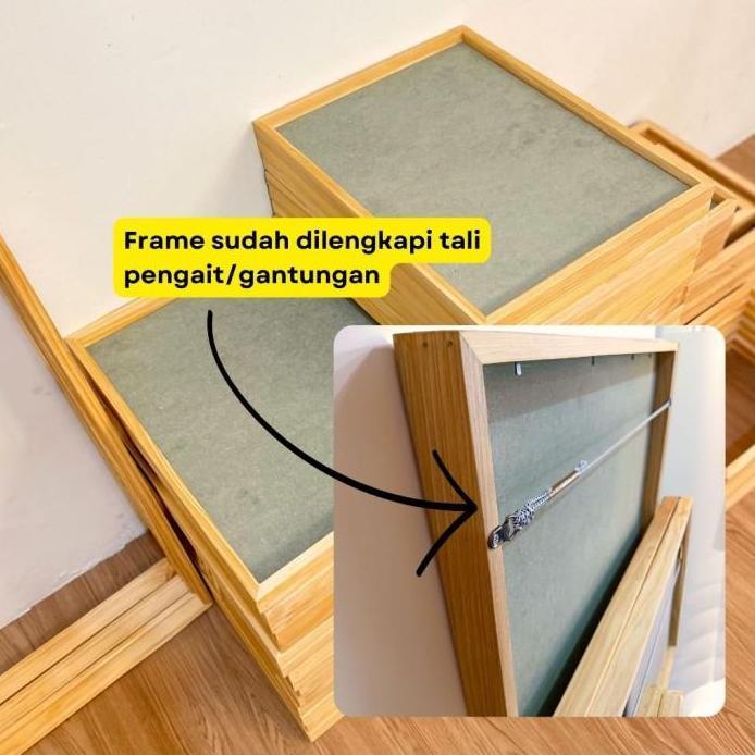 Jual Custom Frame/bingkai Foto Kayu Minimalis + Poster Besar 60x80 cm ...
