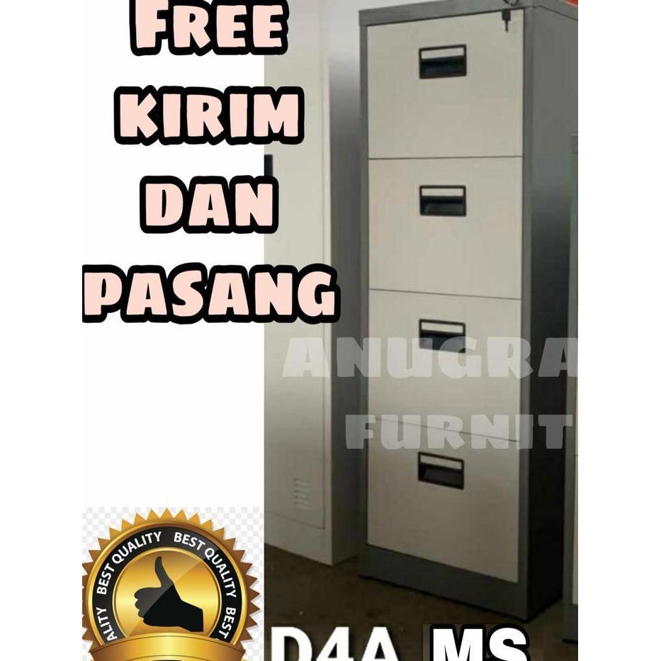 Jual Filing Cabinet Besi 4 Laci Cabinet Stell Coating Darkgrey | Shopee ...