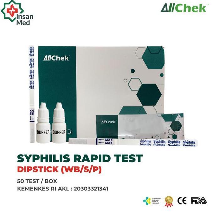 Jual SYPHILIS STRIP (WB+BUFFER) ALLCHEK ISI 50 | Shopee Indonesia
