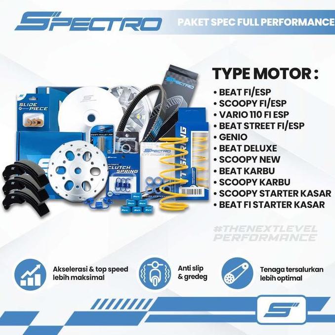 Jual Spectro Paket Cvt Spec 5 Beat Fi Scoopy Fi Esp Genio Street Deluxe ...