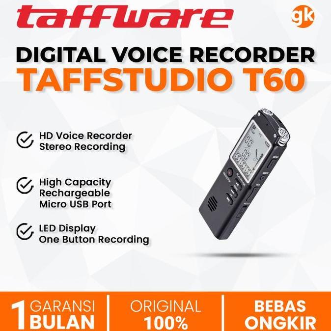 Jual TAFFWARE DIGITAL VOICE RECORDER TAFFSTUDIO T60 PEREKAM SUARA 8GB ...