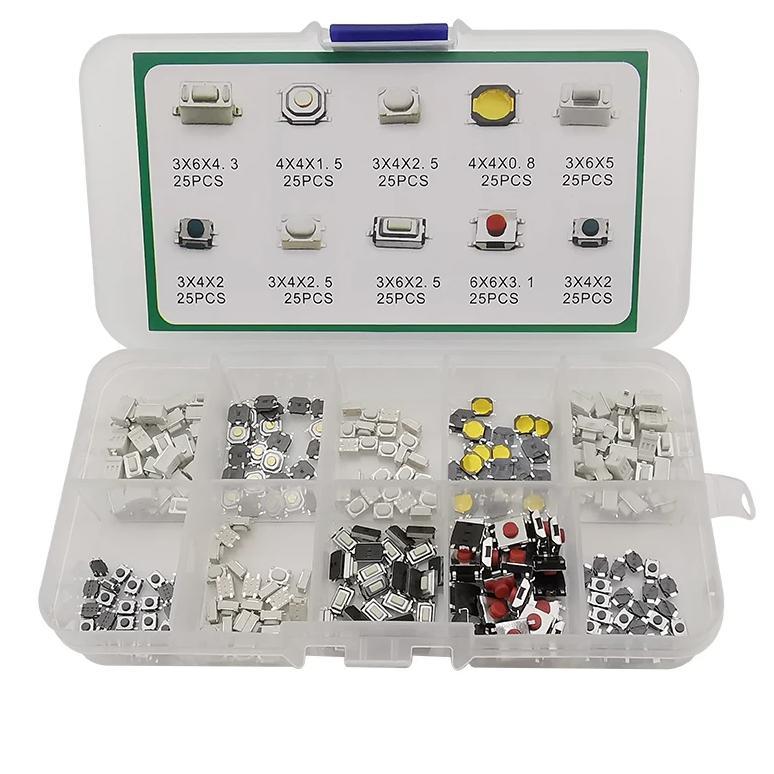 Bouton poussoir tactile 250Pcs 12V 0.1A Tactile Push Button Micro