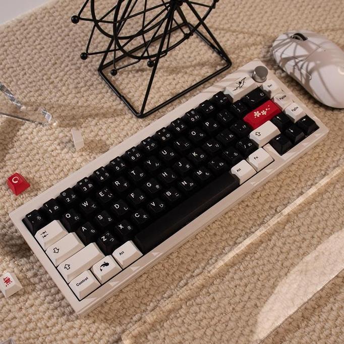 Jual Gliging Sumi Keycap Wob Jepang Icon Hitam Putih Cherry Profile Dye ...