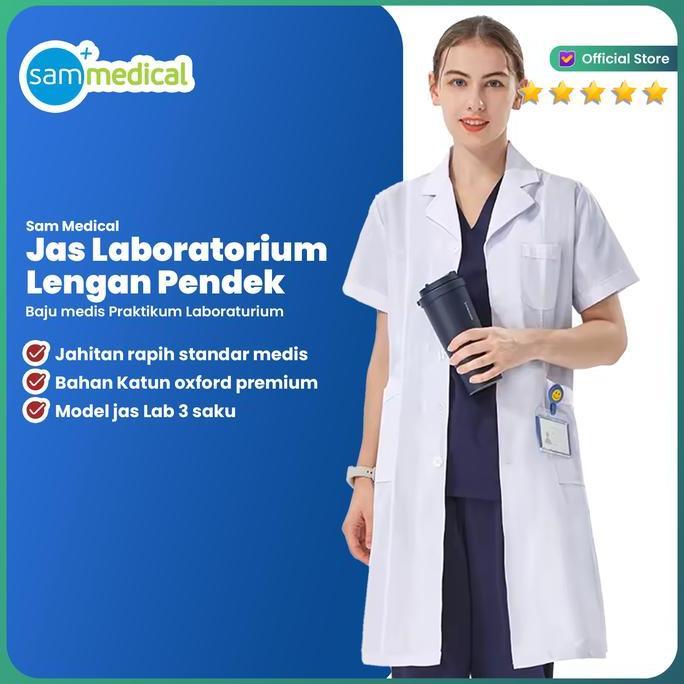 Jual Jas Lab Tangan Pendek - Jas Laboratorium ANG | Shopee Indonesia