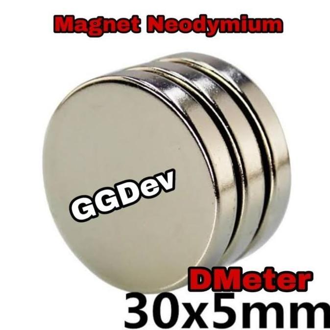 Jual Magnet Neodyium Bulet 30x5 mm Super Kuat Rarely magnet Grade N50 ...