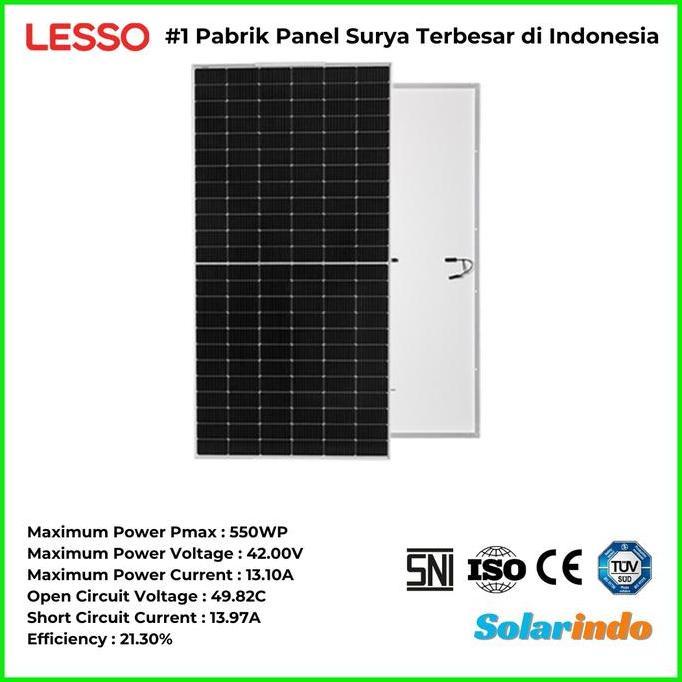 Jual SOLAR PANEL LESSO / P-TYPE 550WP - MONO CRYTALLINE ORIGINAL DAN ...