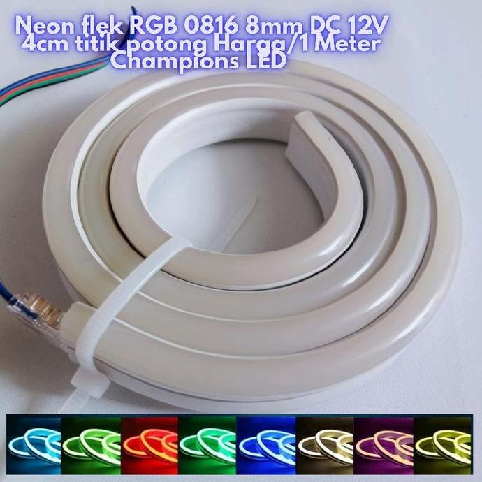 Jual Lampu LED Strip Selang Neon Flek RGB 0816 8mm DC 12V Eceran Harga ...
