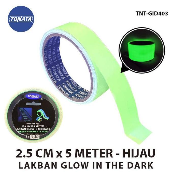 Jual Lansungkirim- Lakban Glow In The Dark Tonata Hijau 2.5 Cm X 5 ...