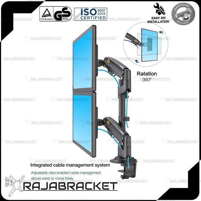Jual Tvxty- Bracket Monitor 17 22 24 27 Inch, Dual Arm Monitor Full ...