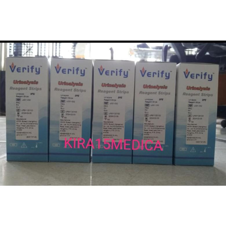 Jual Verify Urine Protein Test 3 parameter Urinalysis Reagent Strips ...