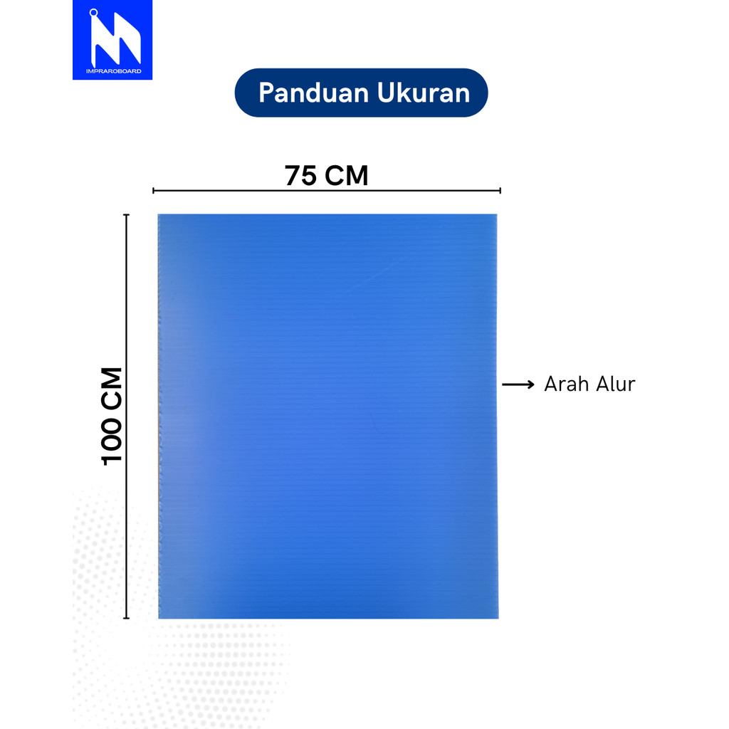 Jual Impraboard PP Corrugated Infraboard Tebal 5mm Ukuran 75x100cm ...