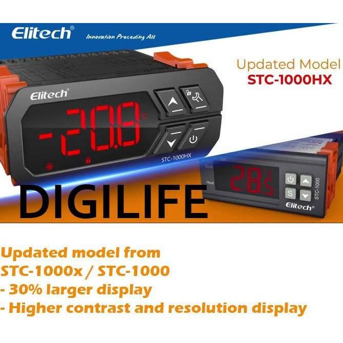 Jual ELITECH STC-1000HX TEMPERATURE CONTROLLER THERMOSTAT STC1000HX ...