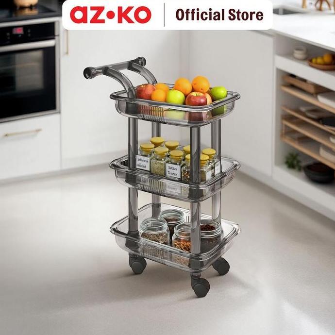 Jual TERBARU - AZKO Stora Rak Troli Tingkat Clear - Abu-Abu Tempat ...