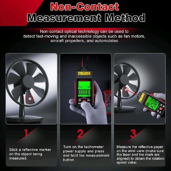 Jual NEW alat ukur putaran mesin /Digital Laser Tachometer RPM Test ...