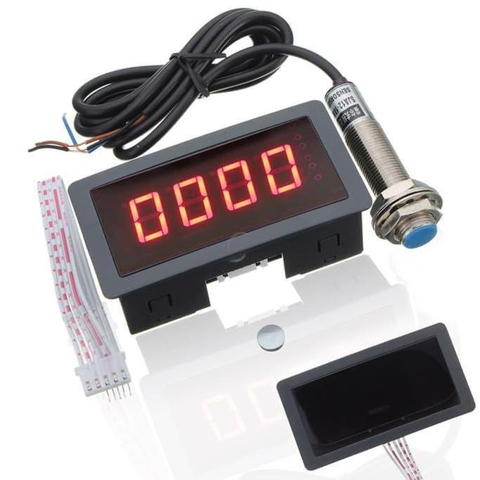 Jual RED LED TACHOMETER RPM SPEED METER DENGAN PROXIMITY SWITCH NPN ...