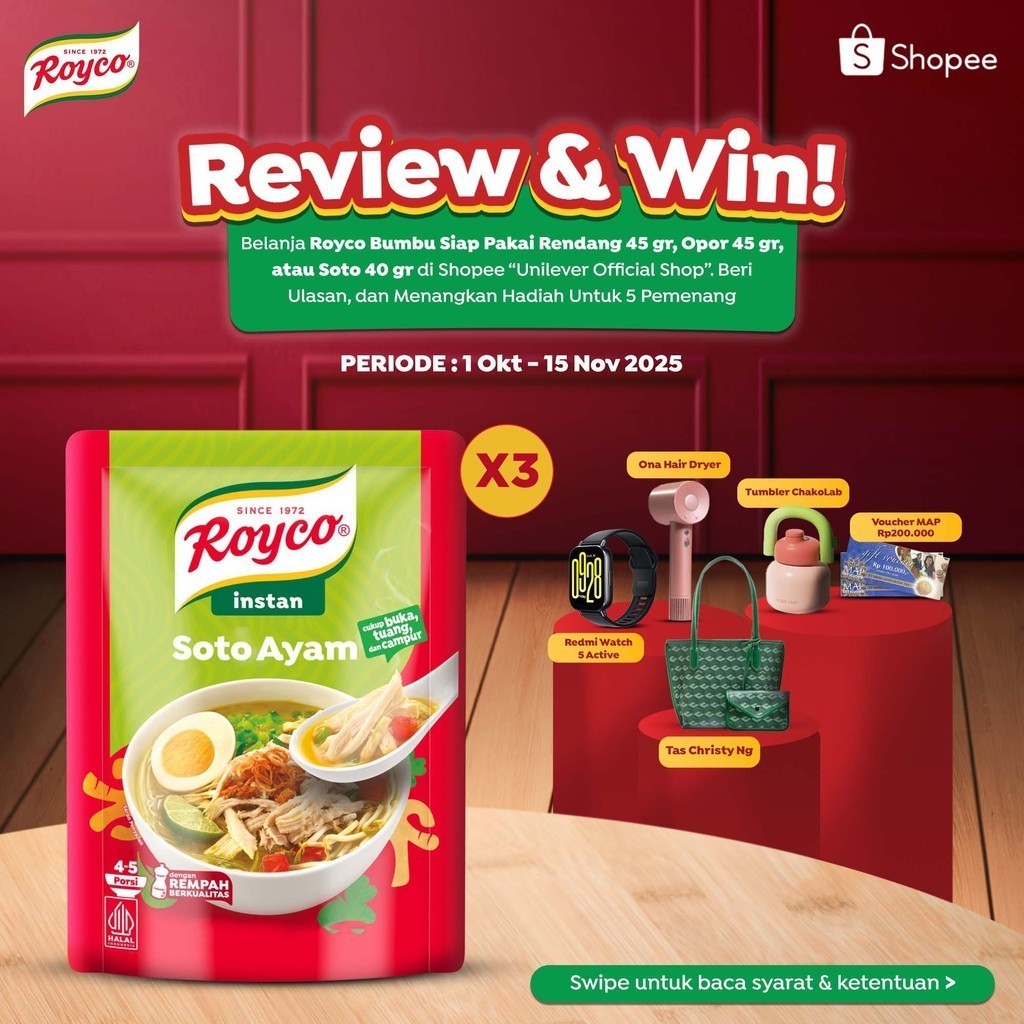 Jual ROYCO BUMBU SIAP PAKAI SOTO 3X40 G | Shopee Indonesia