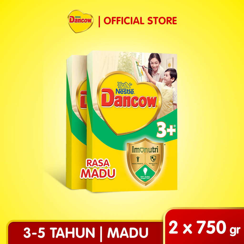 Jual DANCOW 3+ Rasa Madu Box 750g x 2 dancow | Shopee Indonesia