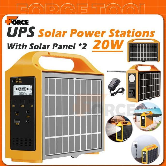 Jual Pembangkit listrik tenaga surya portabel panel surya 20W dua sisi ...