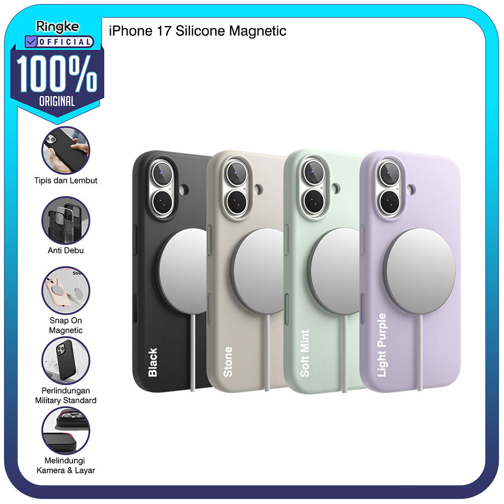 Jual Casing Ringke for iPhone 17 Silicone Magnetic Magsafe Anti ...
