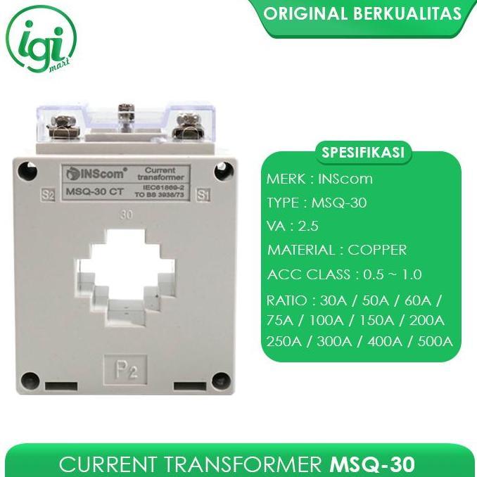 Jual CT CURRENT TRANSFOMER TYPE MSQ-40 TRAFO PANEL METER TRAVO AMPER ...