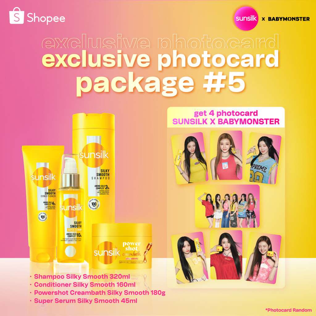 Jual [SUNSILK x BABYMONSTER] EXCLUSIVE PHOTOCARD PACKAGE #5 - Paket ...
