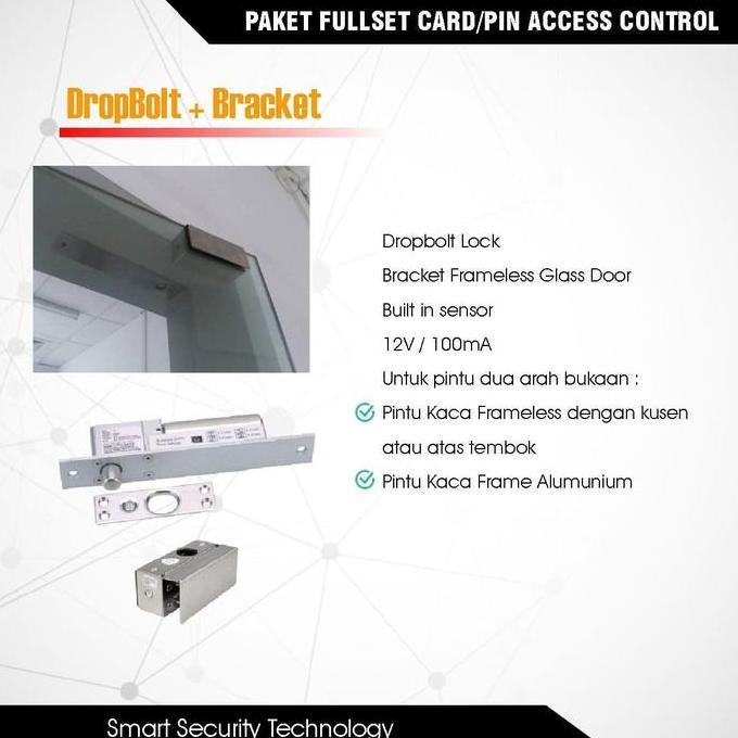 Jual Smart Lock Door Access Control Drop bolt lock RFID Card PIN ...