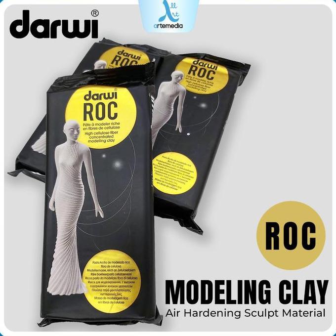Jual New- Darwi ROC Modeling Clay Extra Hard Self Hardening Sculpting ...