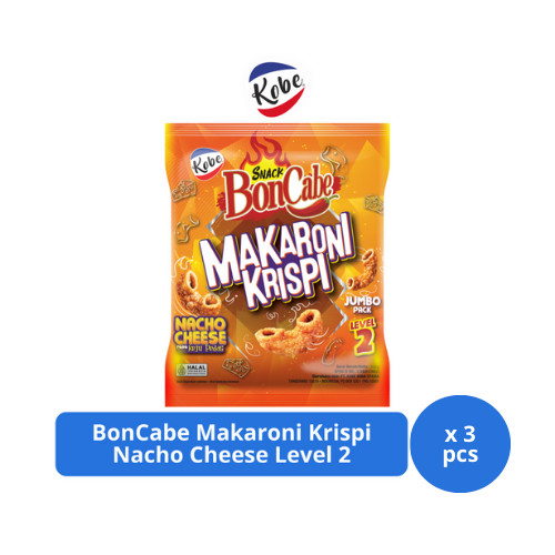 Jual Kobe BonCabe Makaroni Krispi Nacho Cheese Level 2 135gr x 3 pcs ...
