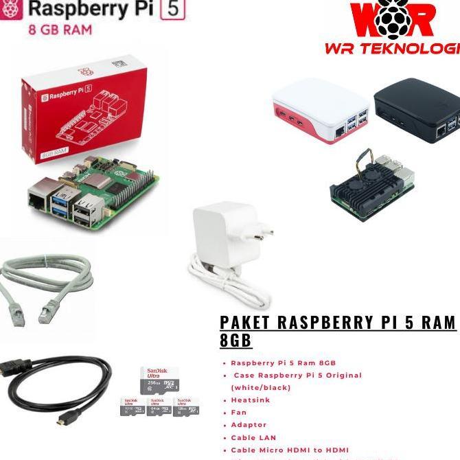 Jual Raspberry Pi 5 RAM 8GB PAKET LENGKAP SIAP PAKAI | Shopee Indonesia