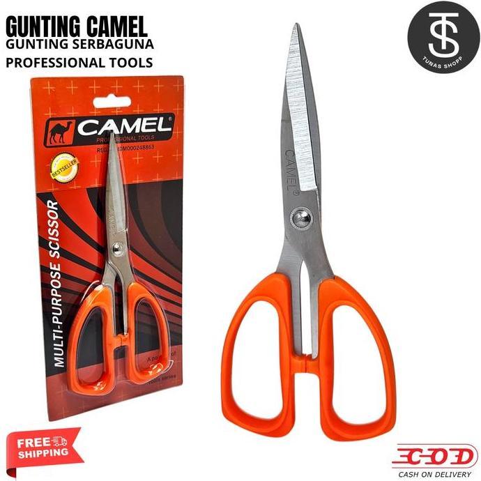 Jual Gunting Serbaguna CAMEL / Gunting CAMEL Tajam Kuat / Multi-Purpose ...