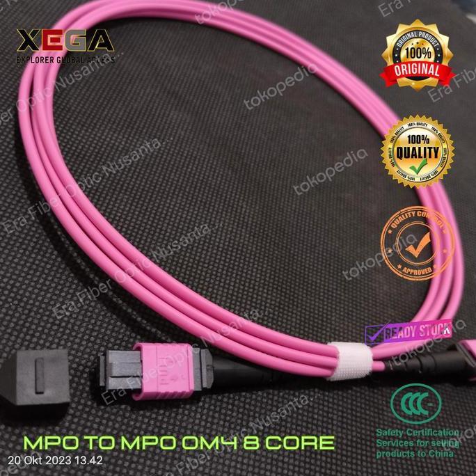 Jual MPO Female to MPO Female 8 Core OM4 50/125Um Multimode SR4 100G ...