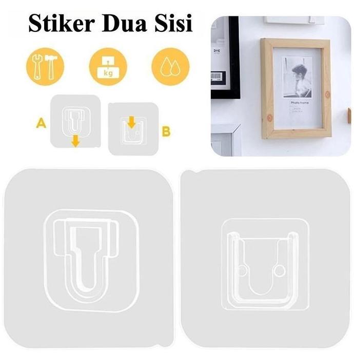 Jual Whsxy- 15 SetKukee Gantungan Tempel Magic Hook Transparan Perekat ...