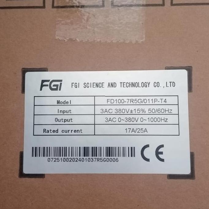 Jual Inverter Vfd Fgi Fd100 7,5Kw / 10 Hp Input 3Phase 380V Output 3Ph ...