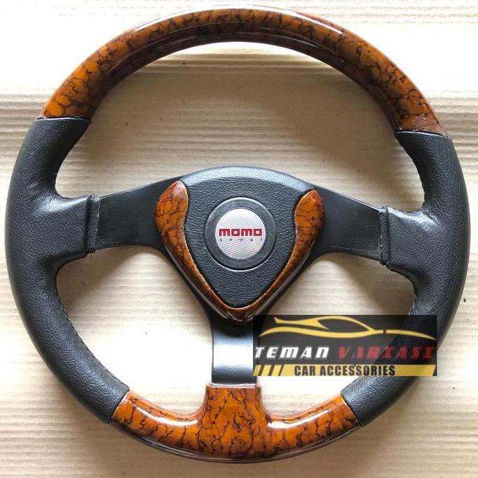 Jual SETIR STEER STIR RACING RASING MOMO MOBIL UNIVERSAL KAYU WOOD ...