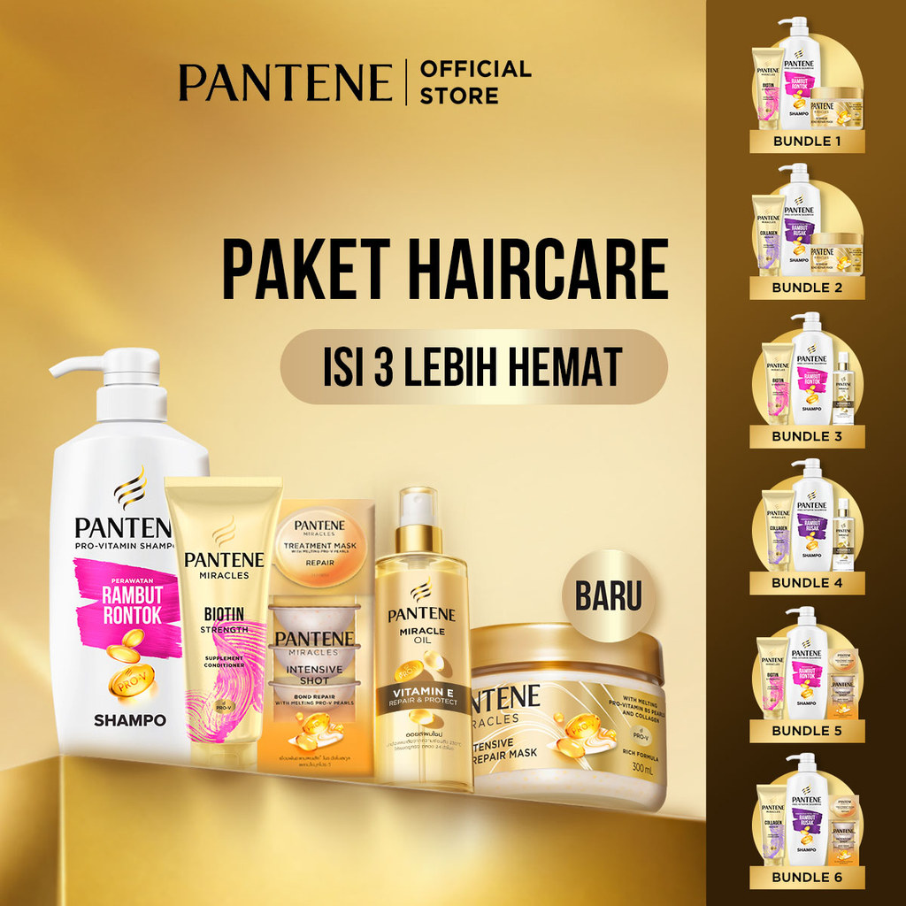 Jual [BUNDLE] PAKET HEMAT SHAMPO PANTENE 400ML + KONDISIONER 150ML ...