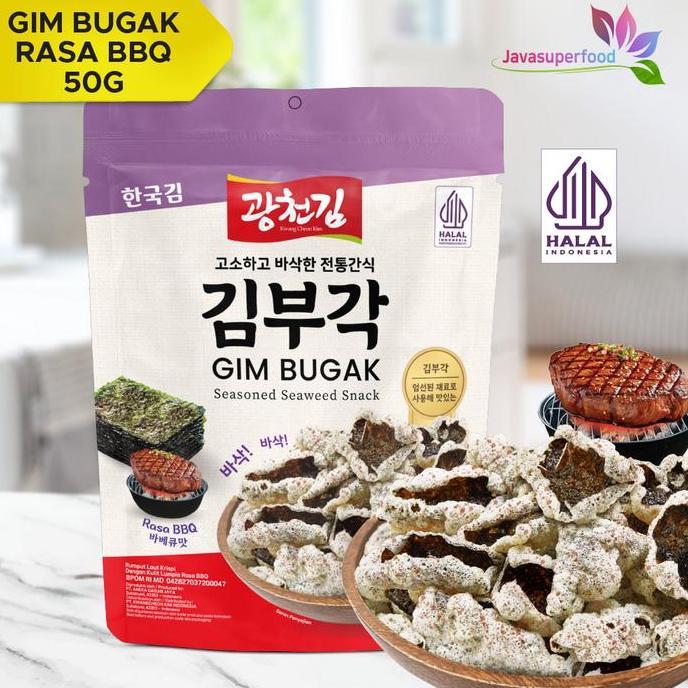 Jual GIM BUGAK 50 GRAM SEASONED SEAWEED SNACK / NORI CRISPY/ NORI SNACK ...