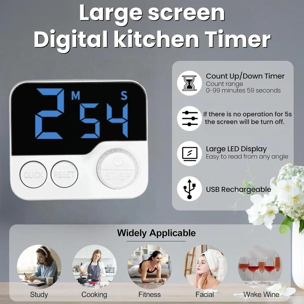 Jual Rotate Digital Visual Timer for Kitchen & Study100min Study ...