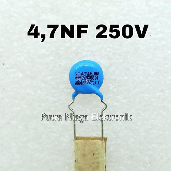 Jual Baru (1) Kapasitor 4,7NF 250V 4N7 X1 Y1 Ceramic 4N7NF kode 472 250 ...