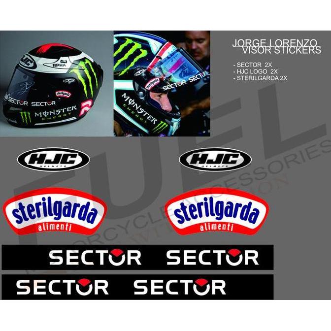 Jual Sticker/Stiker Visor Helm - 99 JORGE LORENZO - HJC | Shopee Indonesia