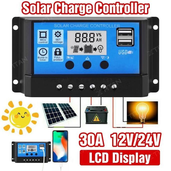 Jual VEXANAF Solar Charge Controller LCD LED Display Solar Cell PWM 10A ...