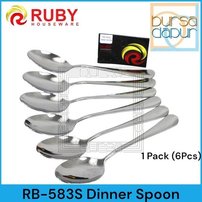 Jual Bestone- Ruby RB-583S Stainless Steel Dinner Spoon / Sendok Makan ...